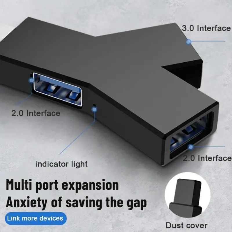 RYRA USB/Type-c 3.0 3ports hub support USB2.0 compatible with USB1.1 high speed transmission 3 USB interfaces Extender adapter - купить по