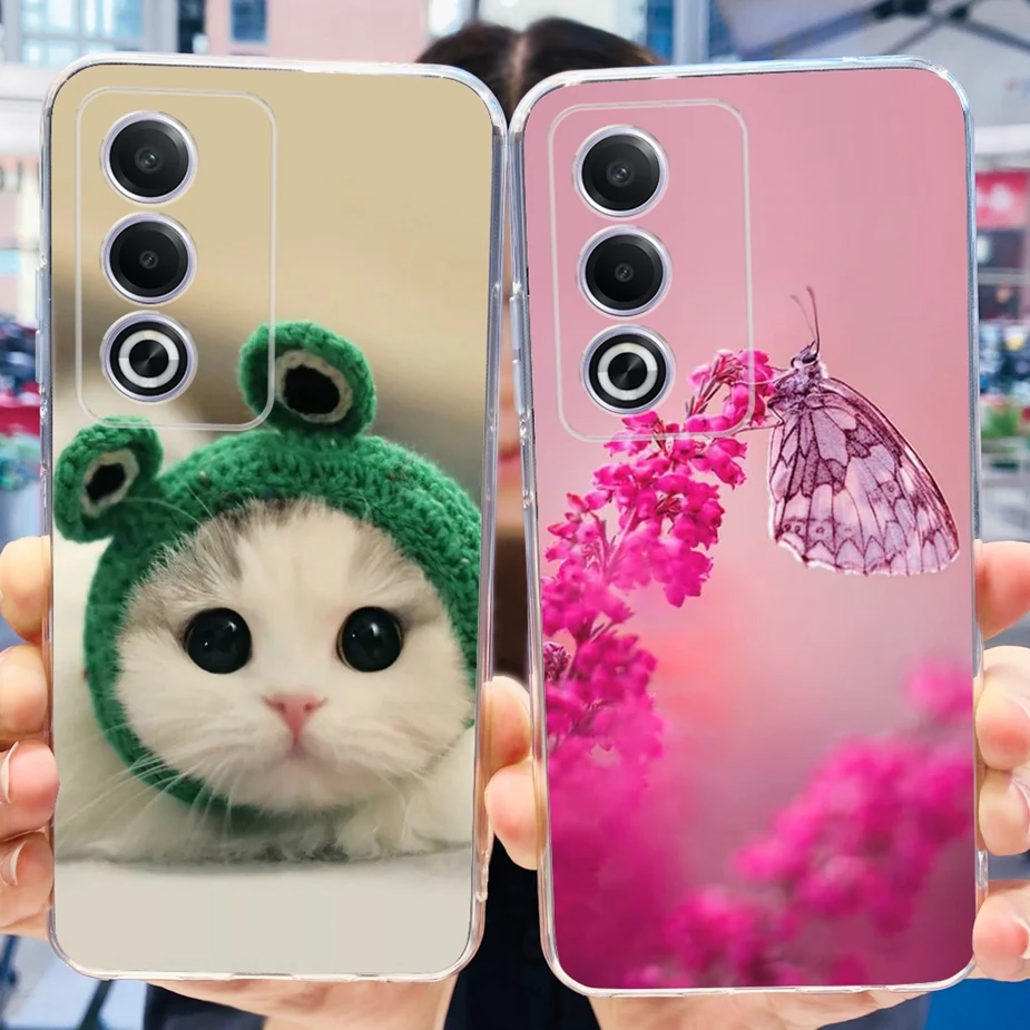 Для Oppo A3 Pro 5G Чехол A3Pro CPH2639 Роскошный чехол с росписью цветов Мягкие силиконовые