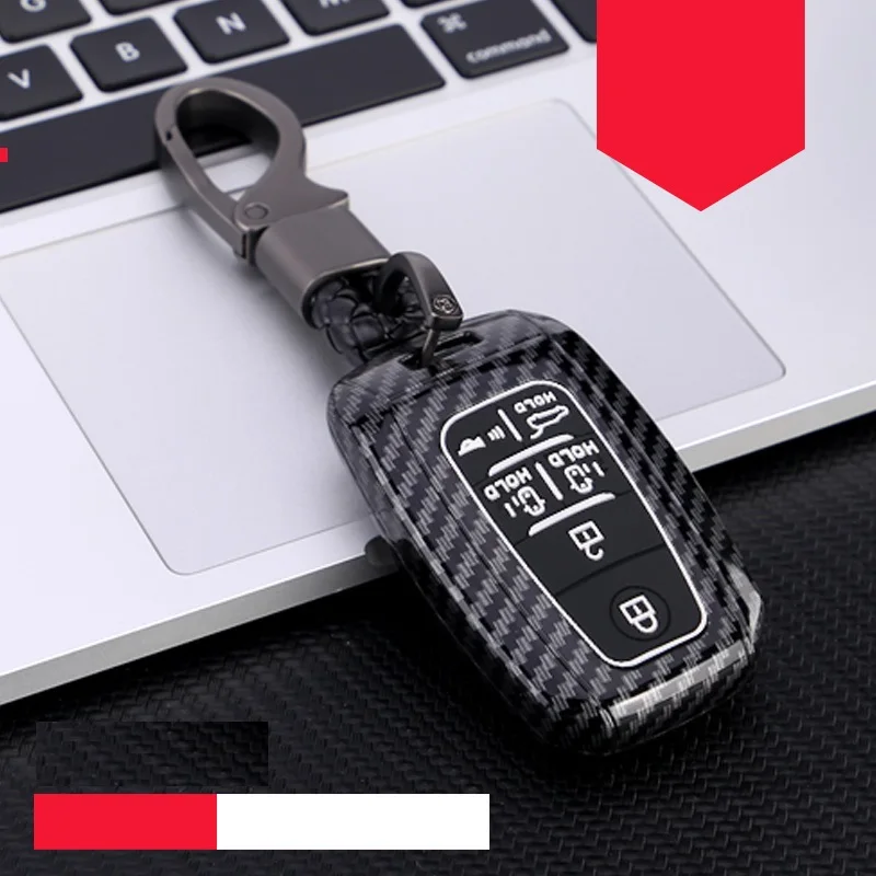 

Carbon ABS 5 6 Button Car Key Fob Case Cover For Kia Sedona Grand Carnival Sorento
