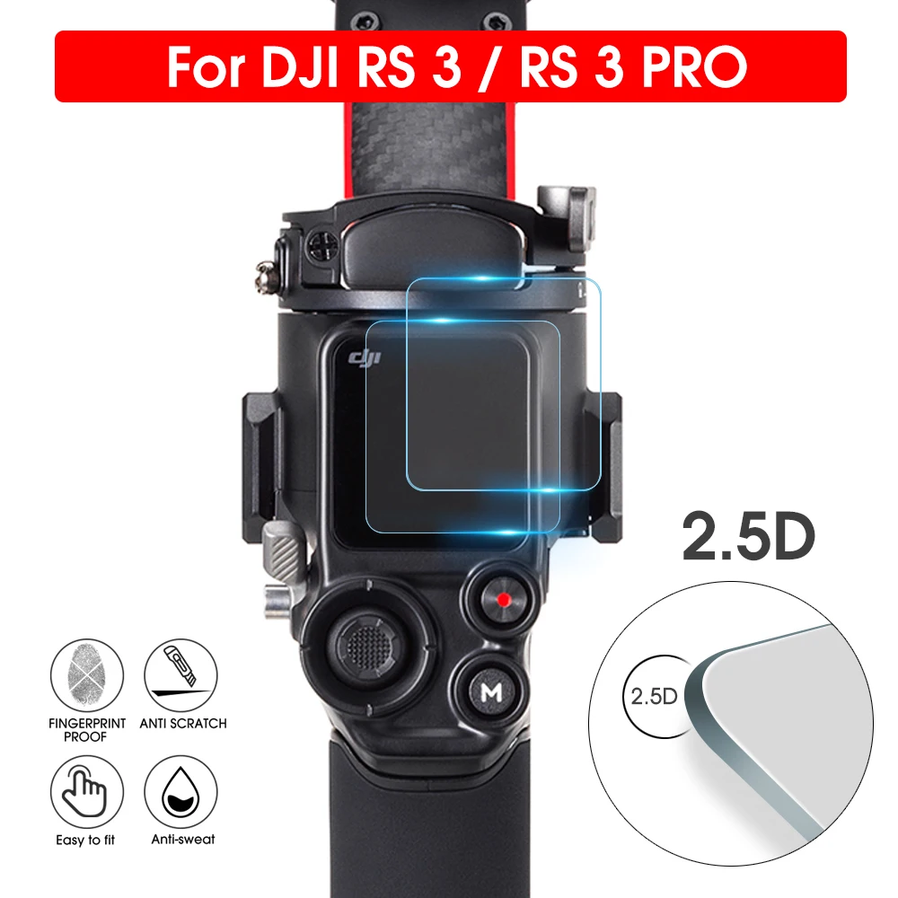

Изогнутое закаленное стекло 2.5D для DJI RS 3 RS3 Pro, защита экрана, пленка с защитой от царапин, аксессуары для камеры DJI RS 3 RS3Pro