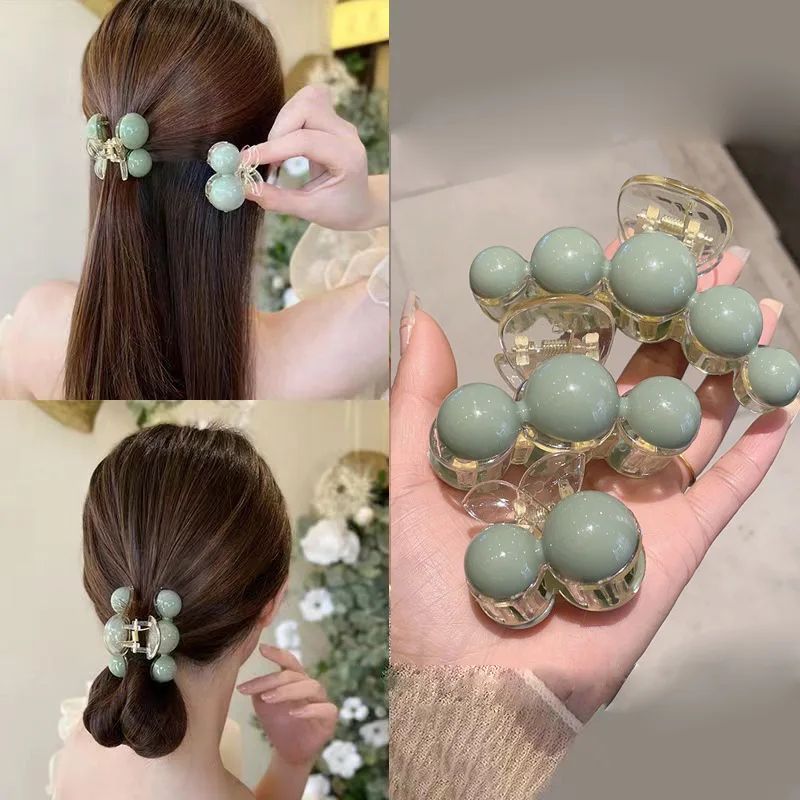 

Заколка для волос с градиентным шариком женская, элегантный комплект из 3 предметов, аксессуар на голову в винтажном стиле, 2023