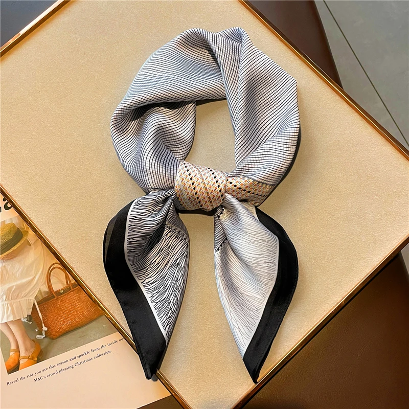 Пляжные парео 2022 года в дизайне принта на шелковом квадратном платке для женщин, шелковый шарф сатиновый, женская шаль, обмотка на голову, хиджаб, резинка для волос, эшарп, бандана.