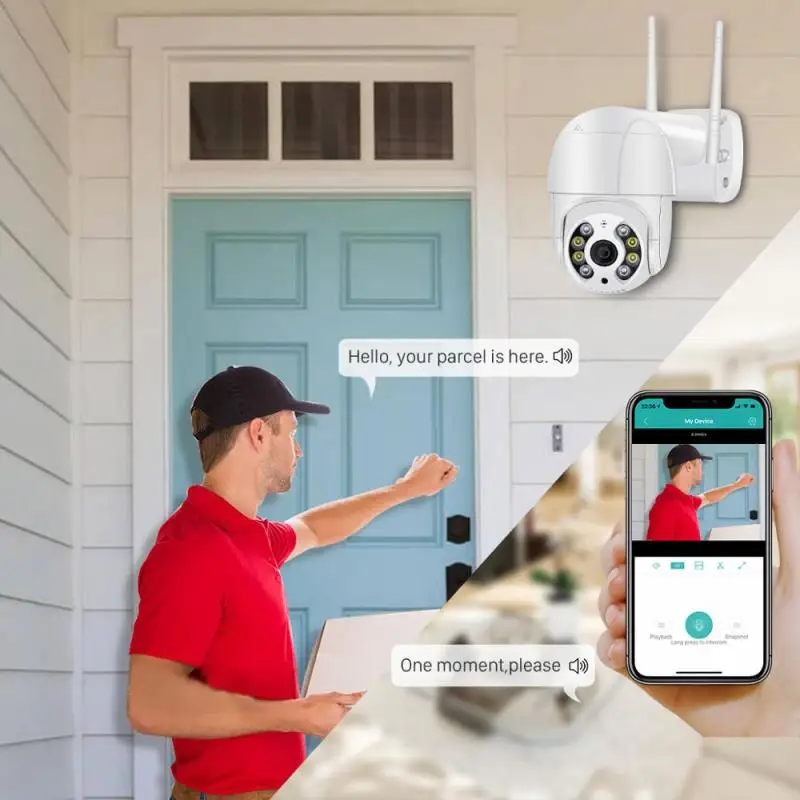 

AI Alert Detection 5x Optical Zoom Wifi Camera 1080p Hd Ptz Dome Camera Security Camera Surveillance Camera Two Way Audio