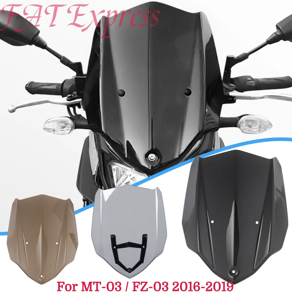 2017 2018 MT03 FZ03 мотоциклетный Спорт Туризм гоночное ветровое стекло с монтажным