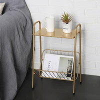 nordic style iron coffee table ins gold disassembly sofa side table bedroom living room two layer storage small coffee table