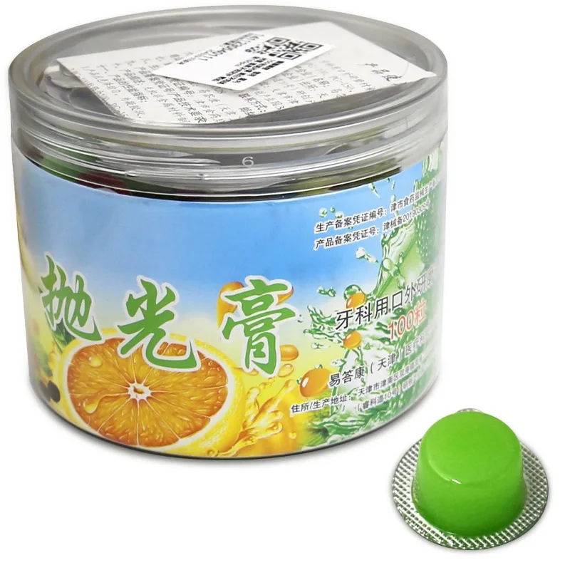 20 шт. зубные полировальные пасты желейные гранулы для полировки зубов мелкий