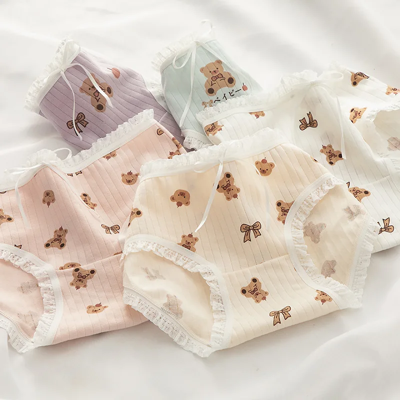 

2022 New Bear Panties Cute Women's Comfortable Girls Sweet Ladies Panties Women Lingerie Underwear