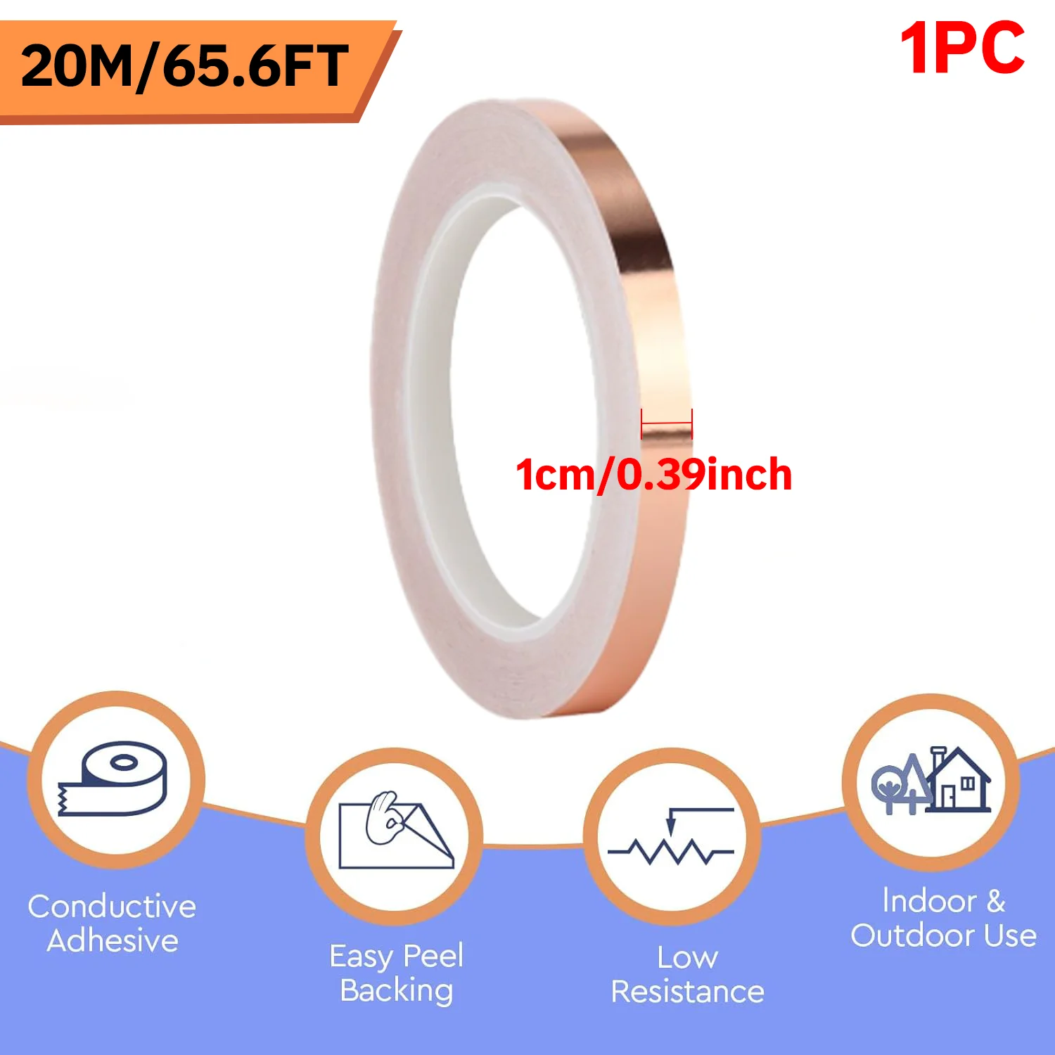 

Медная самоклеящаяся экранирующая лента 20 м