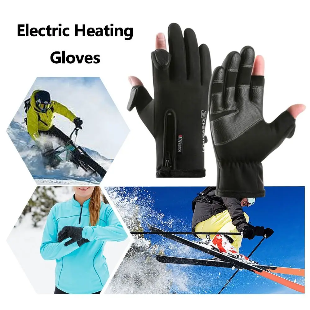 

Rechargeable Elastic Winter Touch Screen Hand Warmer USB Heated Gloves Motorcycle Mittens Electric Heating Gloves