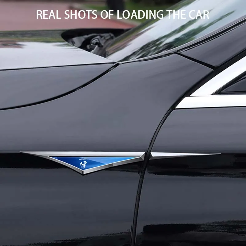 2 шт./металлическая наклейка для кузова автомобиля боковое лезвие крыла значок Fiat