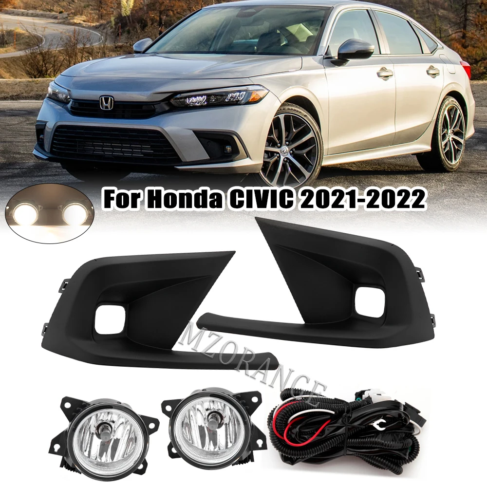 

Противотуманные фонари, фары для Honda Civic 2021 2022, противотуманная фара, противотуманная фара в сборе, комплект противотуманных фонарей