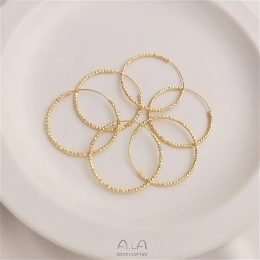 Простые кольца простые модные серьги 14-каратное золото защитные легкие