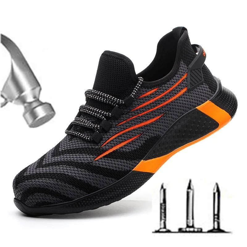 

Hot Sale Hiking Sneakers Work Boots Breathable Construction Shoes Men Men Safety Shoes Steel Toe Lightweight