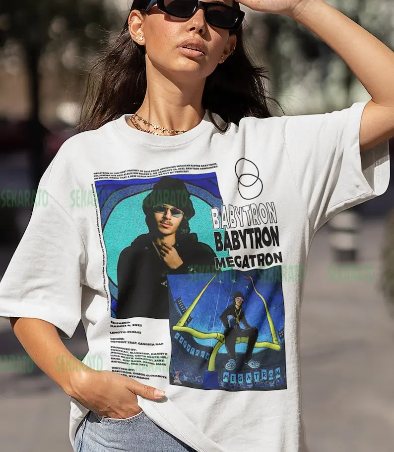 Мегатрон - Рубашка Babytron | Ретро-музыкальная футболка в стиле музыки Футболка Megatron