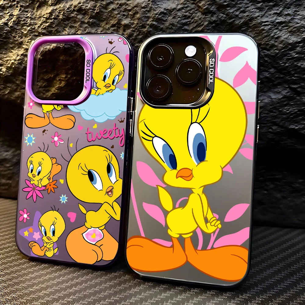 Чехол Cartoon T-TweetyS BirdS для Samsung A73 A72 A55 A54 A53 A35 A34 A33 A32 A30 A24 A23 A22 A14 4G 5G Матовый