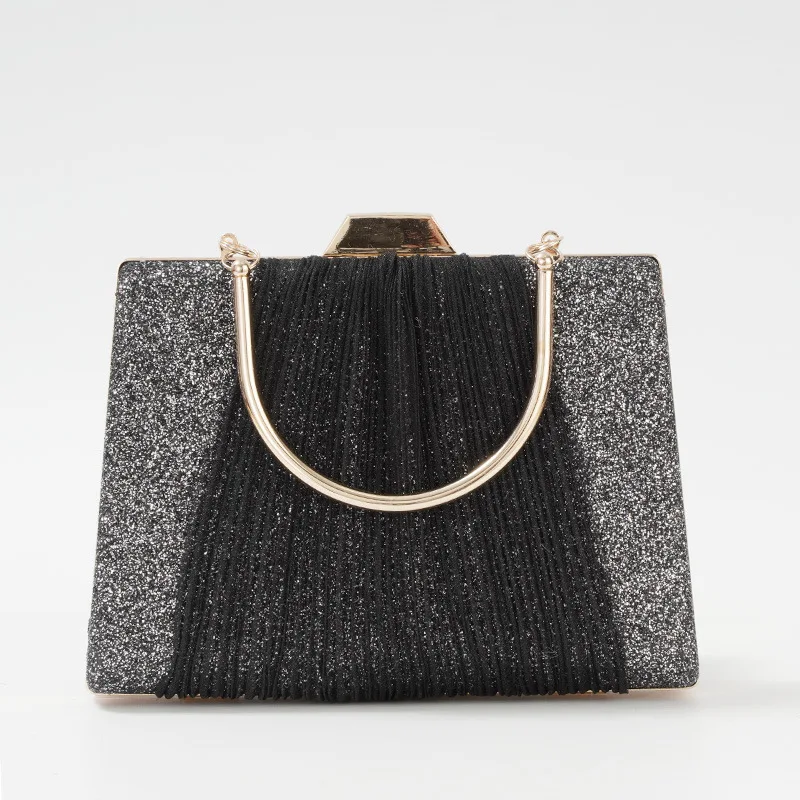 

Блестящий клатч, плиссированная вечерняя Банкетная сумка через плечо, женские ночные клатчи, сумочка, женская сумка, искусственная сумка