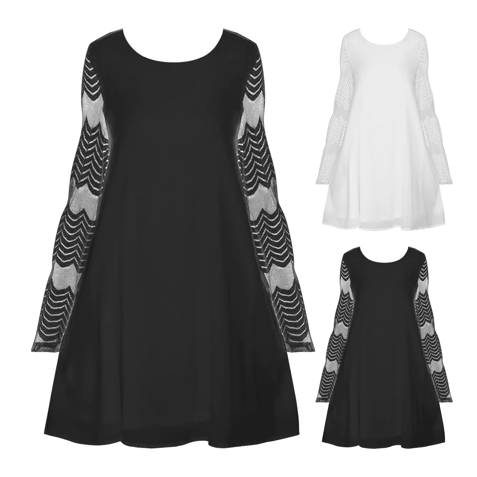 

Сетчатые белые мини-платья с длинным рукавом для женщин, лето 2023, пляжный праздничный сарафан в стиле бохо, элегантный женский стиль, повседневные платья