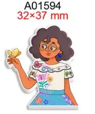 Пластиковый плоский кабошон с мультяшным принтом 30 шт./лот |