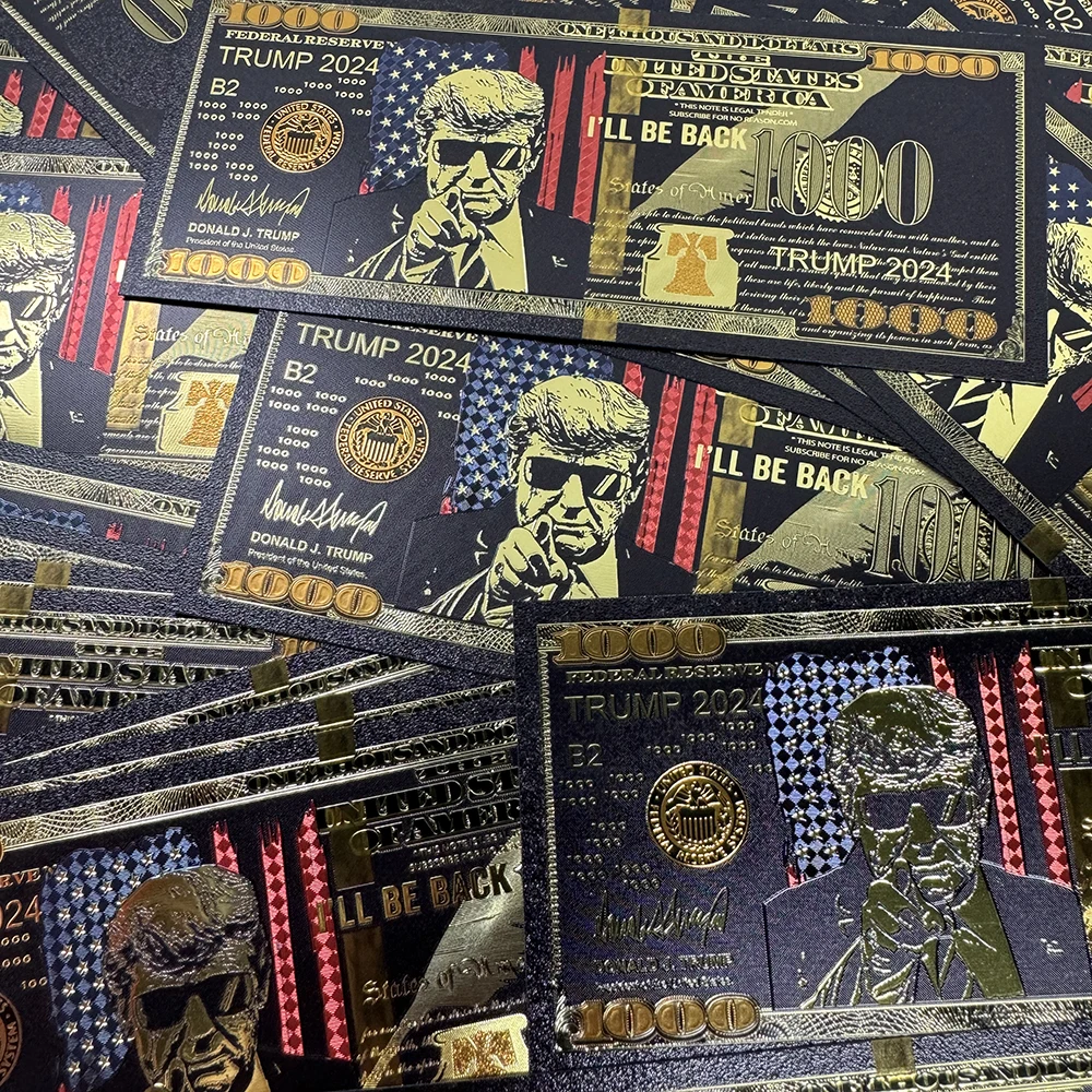 Банкноты Cool Trump Black Goden 2024 Боевая карта Сделай Америку Великий Дональд Трамп
