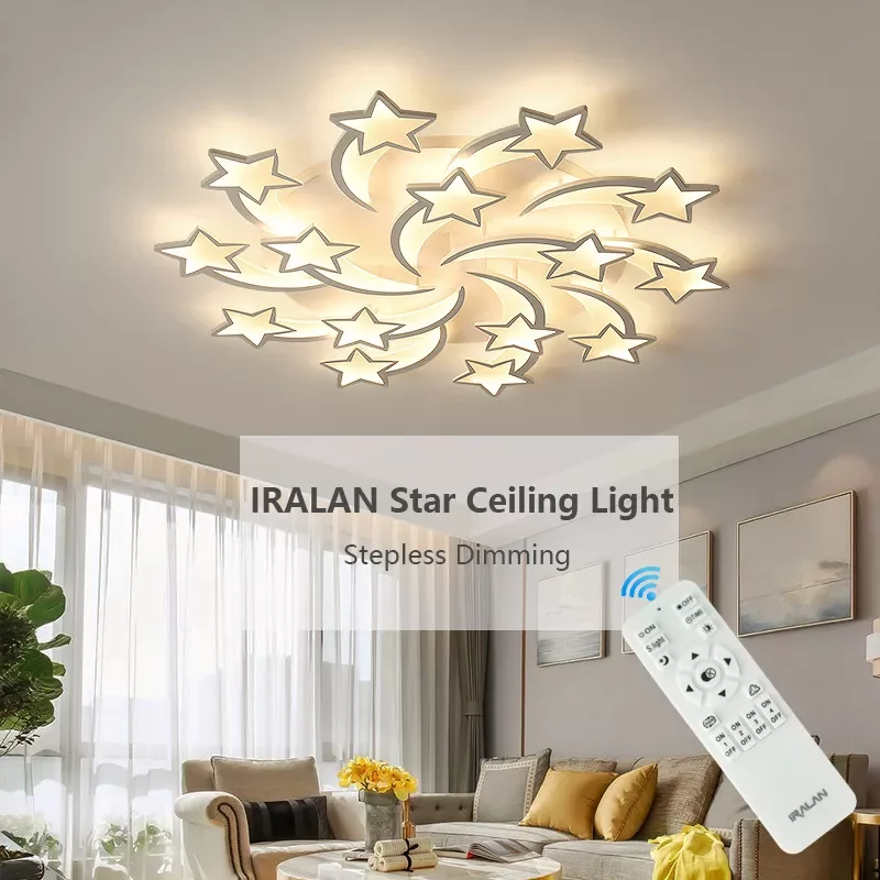 

NEW2023 2021 Star Modern Acrylic Led Ceiling Light Art Deco Indoor Lamp For Bedroom Study Dining Children's Room