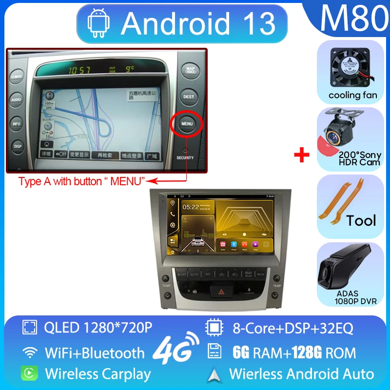 

Карпиатор для LEXUS GS300 GS350 GS400 GS430 GS460 2005-2011 Автомобильный радиоприемник Мультимедийный плеер Навигация Android Авторадио без 2din DVD