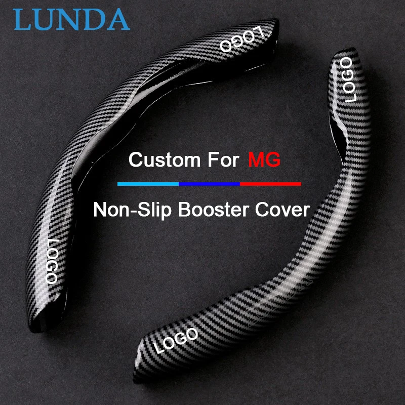 

1Pair Car Steering Wheel Cover 38cm Carbon Fiber Steering Wheel Booster For MG MG6 ZS i6 EV EZS HS EHS Roewe RX3 RX5 RX8 I5 I6