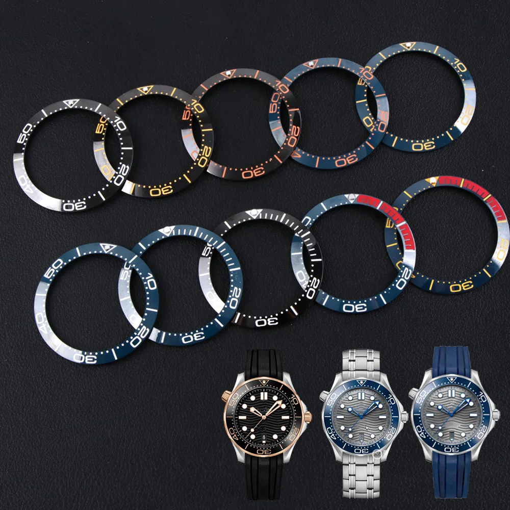 

38-30.8mm Ceramic Insert For 41mm Dial for Omega Bezel Sea Master 007 Watch Face Watches Replace Accessories Parts Colorful Ring