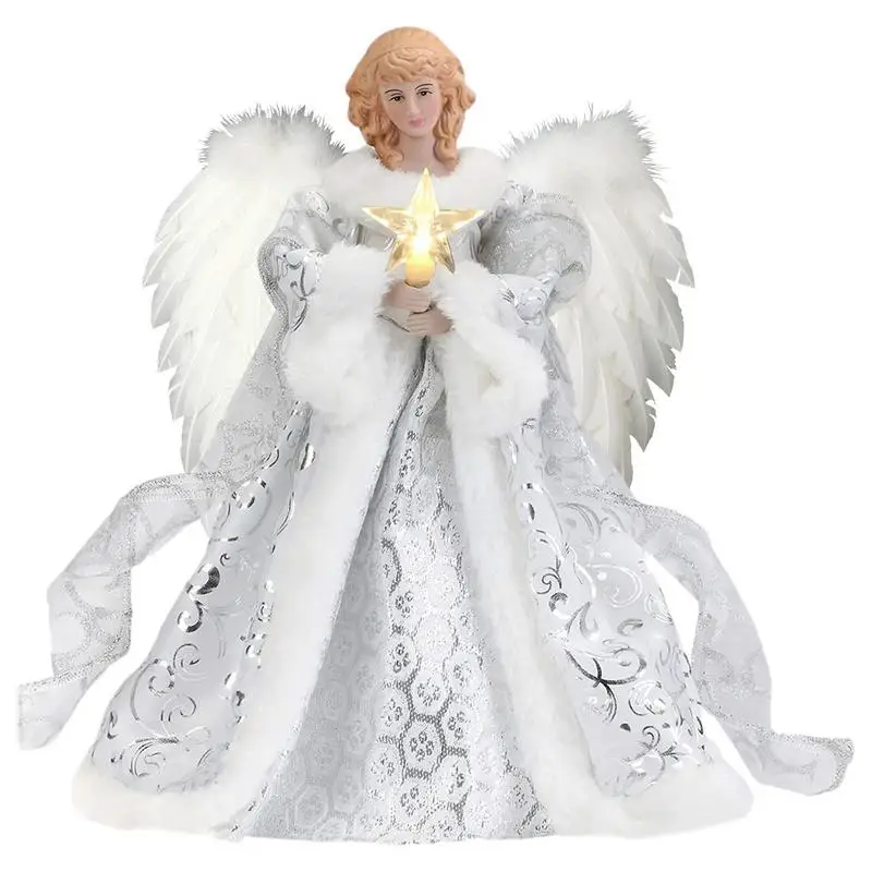 

Christmas Angel Tree Topper Lovely Angel Pendant Christmas Tree Toppers Charming Angel Statue Tree Top For Seasonal Christmas