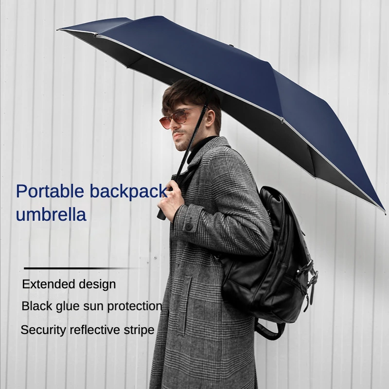 

Несимметричный увеличенный портативный рюкзак Alien, зонт, устойчивый к штормам, дождю и блеску, двухцелевой студенческий зонт