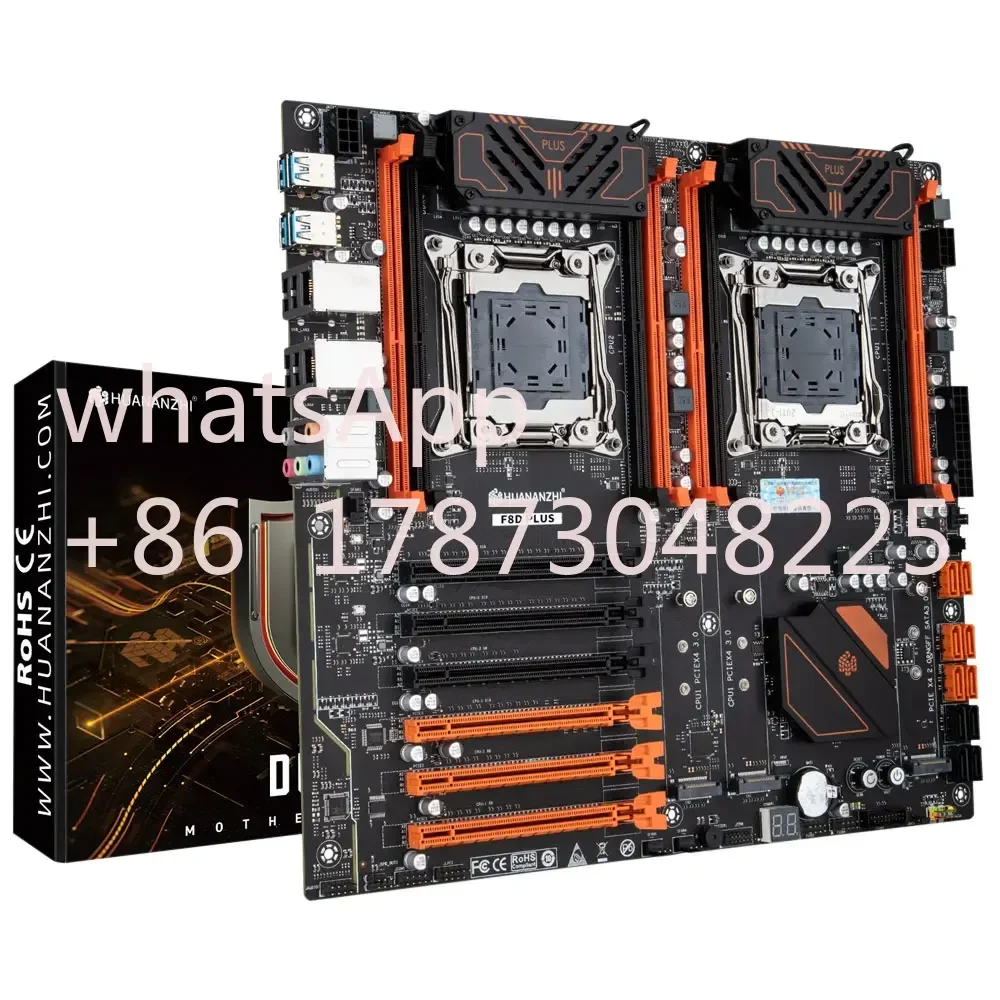 Материнская плата HUANANZHI X99 F8D PLUS LGA 2011-3 XEON с поддержкой двух процессоров Intel E5 2640 2666