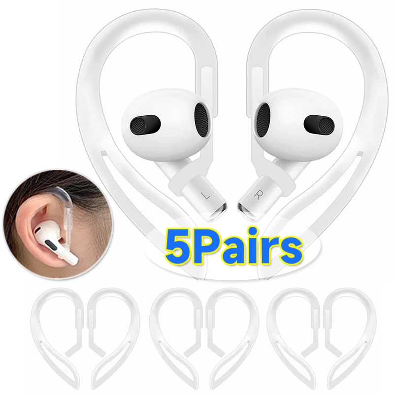 Прозрачные зажимы-Крючки для наушников Apple Airpods 1 2, мягкий ...