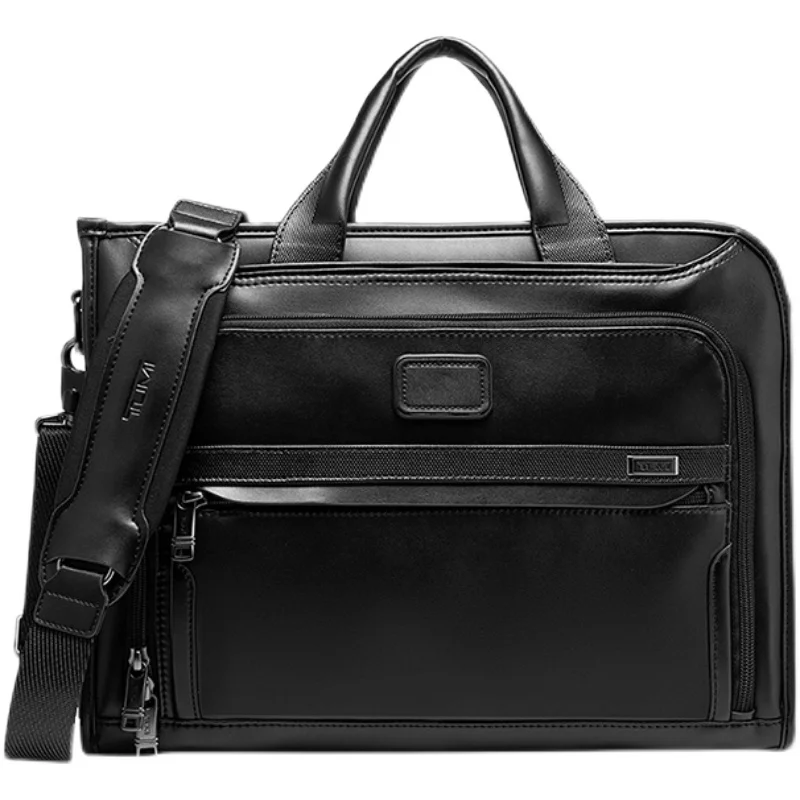 9603110d3 New Leather Men's Briefcase Business Computer Bag Fashion Shoulder Handbag