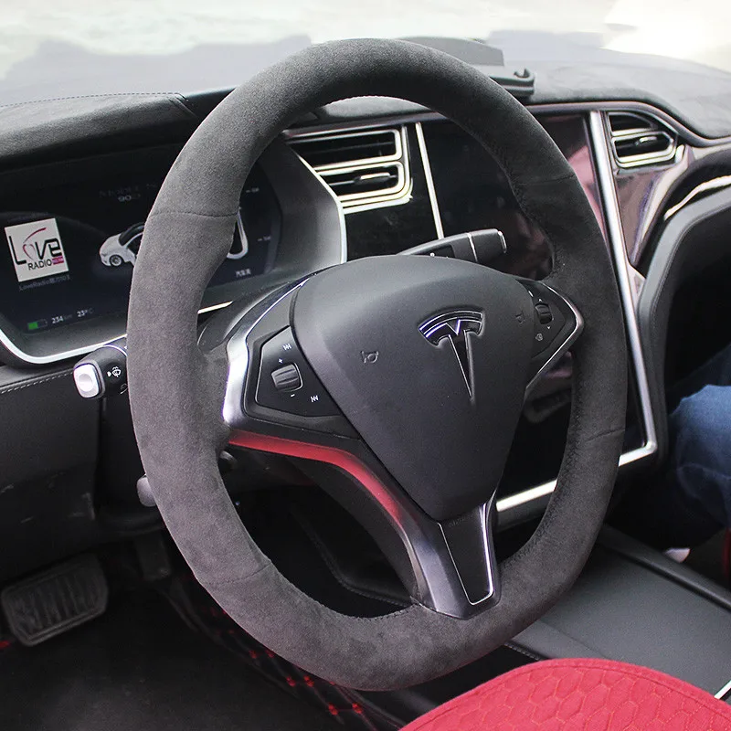 

Сделай Сам, ручная строчка, замша, кожа, искусственная кожа для Tesla модели S, модель X, интерьерные автомобильные аксессуары
