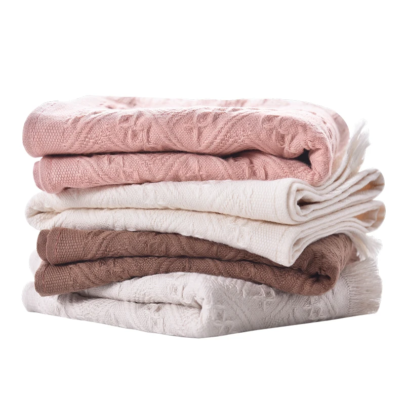 

ARICK New 2020 Hand Towel -4pc 100% Cotton Towel for Adult Plaid Towels Face Care Grey Towel Toalha 32x72cm