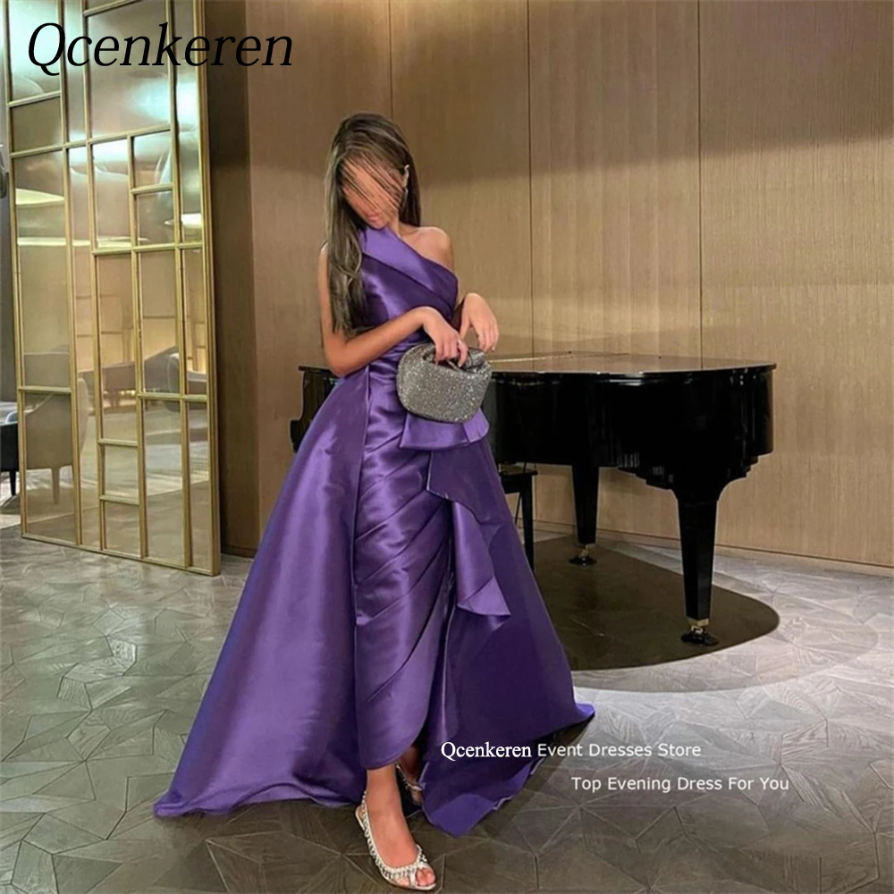

Elegant One-Shoulder Evening Suitable Formal Bespoke Occasion Dresses Sexy A-line Sweep Train Party Gowns 2023
