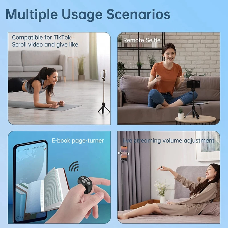 Совместим с пультом дистанционного управления Tiktok кнопкой затвора камеры для