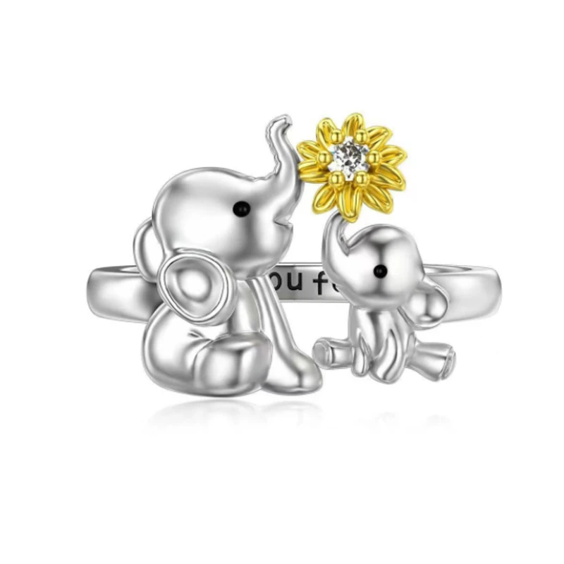 1 шт. новинка в Европе и США модное двухцветное семейное кольцо для матери сына с