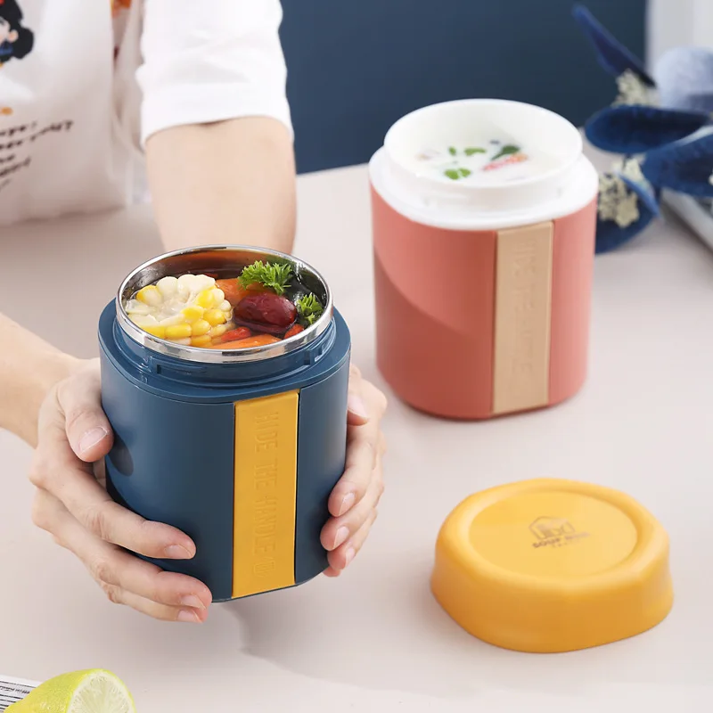 560ML Soup Cup Insulation Lunch Box Stainless Steel Food Container Thermos Bottle Portable Office Worker Children |