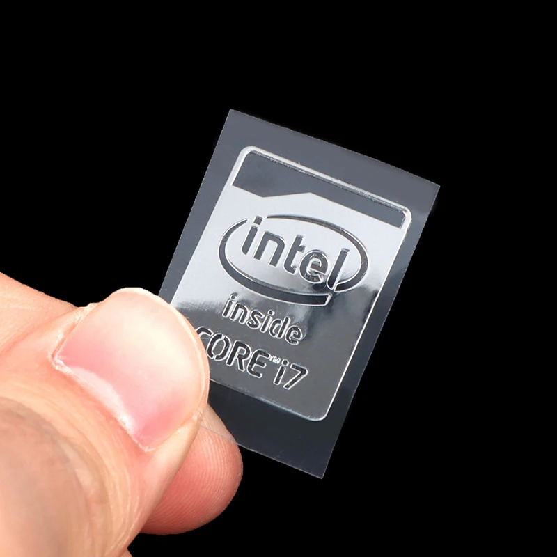 Серебристая металлическая наклейка для ноутбука Intel CORE i3 i5i7 |