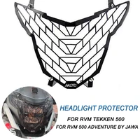 motorcycle rvm tekken 500 headlight head light guard protector cover for rvm 500 adventure by jawa