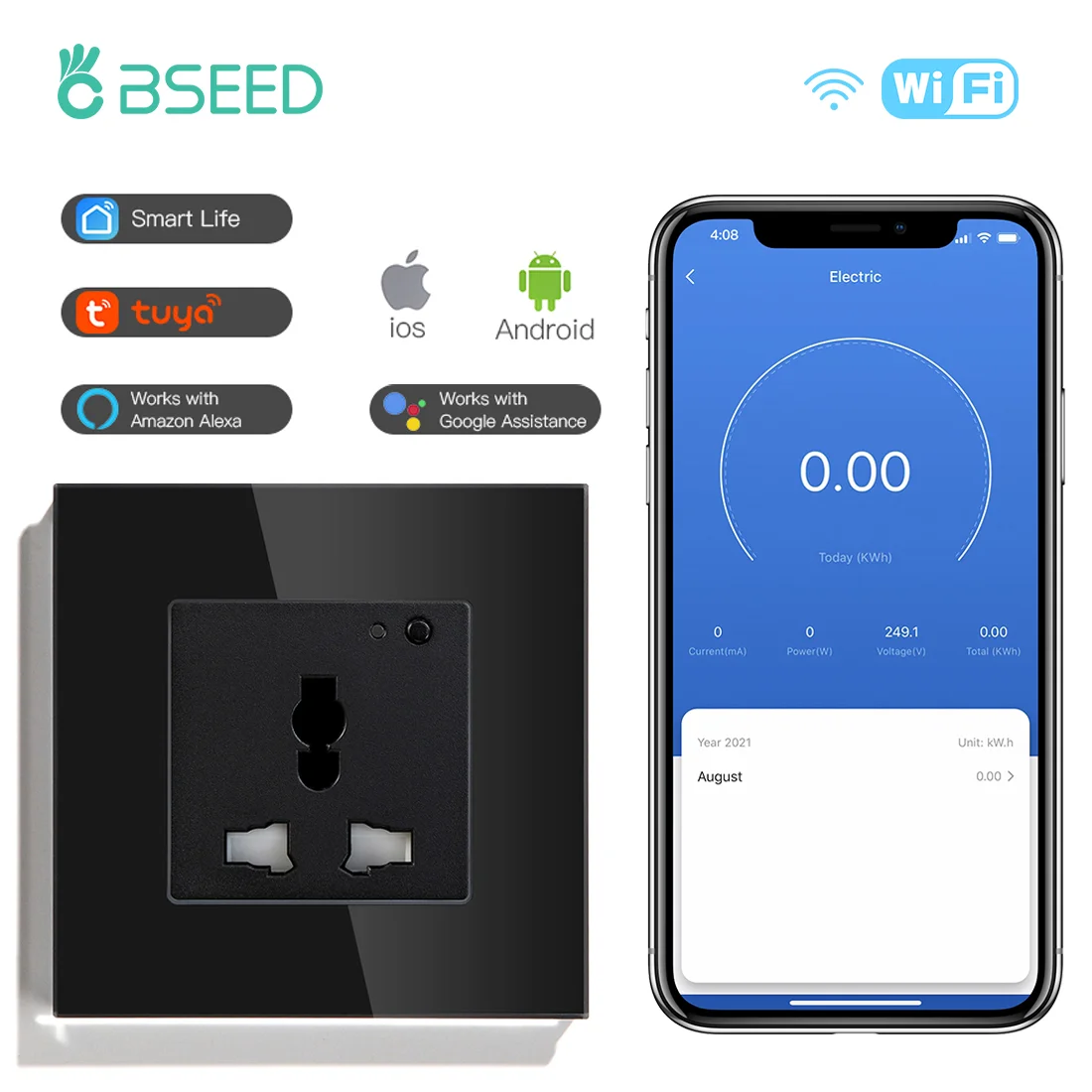 

Умная розетка BSEED Wi-Fi