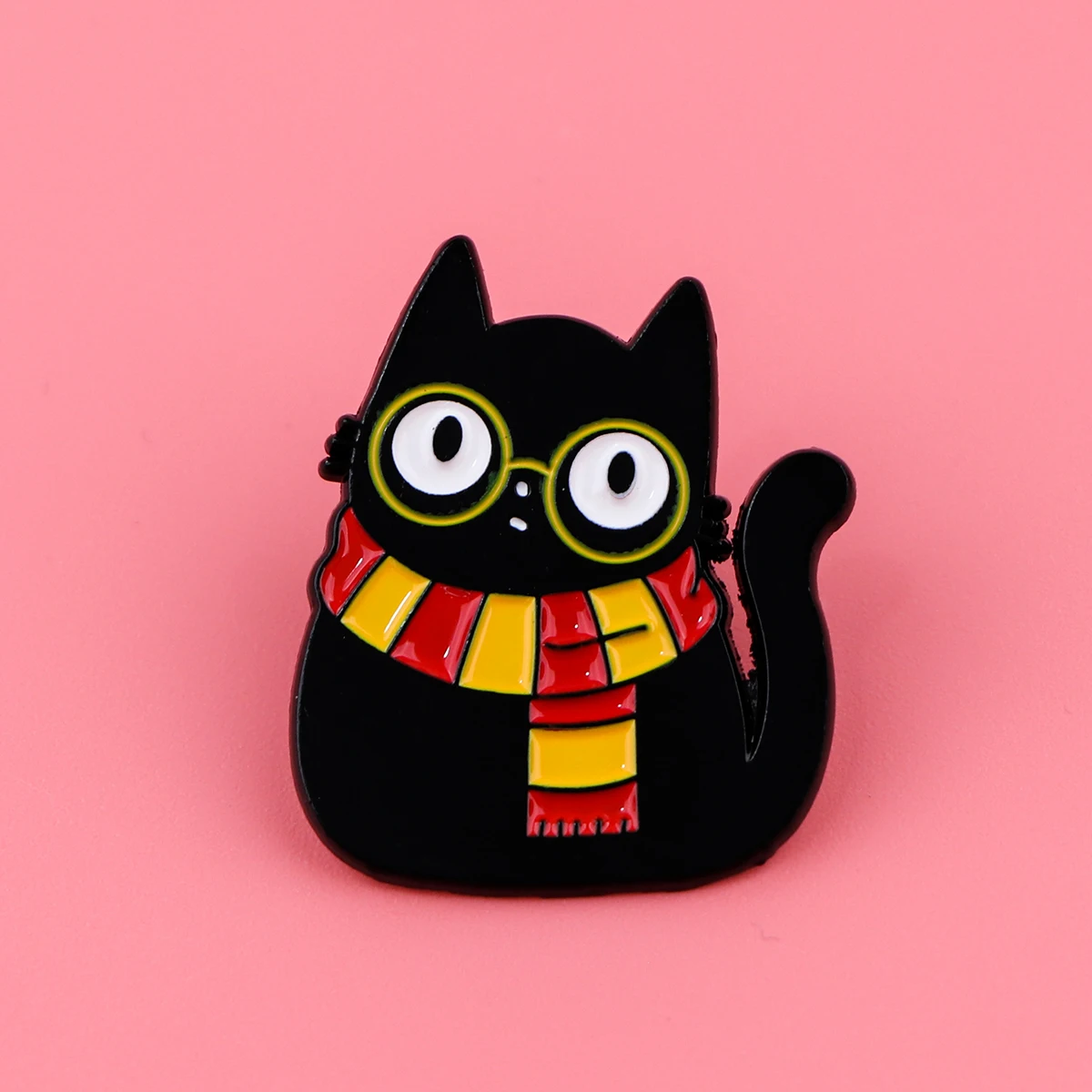Эмалевые значки с черным котенком XMYLORT