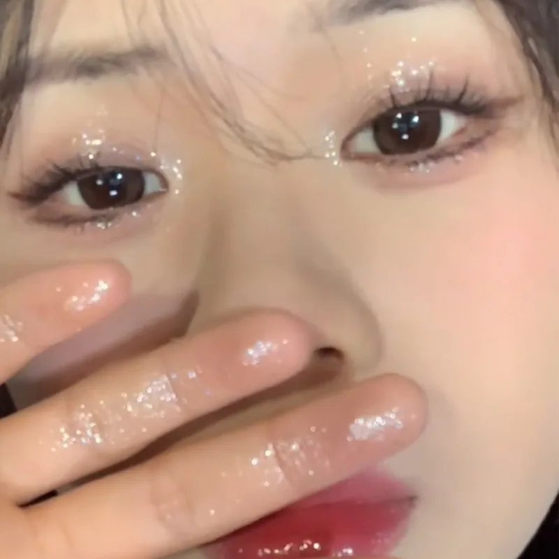 Блестящие легкие в использовании яркие тени для век стойкая косметика блестящее