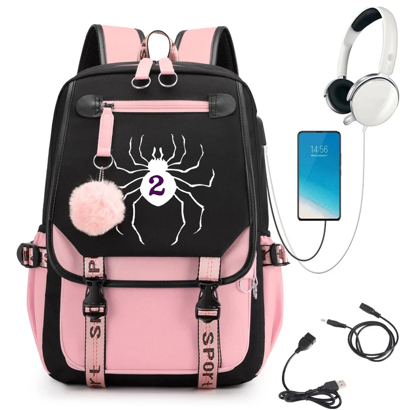 

Hunter X Hunter Phantom Brigade Spider 4 Anime Girl Backpack Schoolbag College Lady Laptop Backpack Kawaii Girl Travel Book Bags
