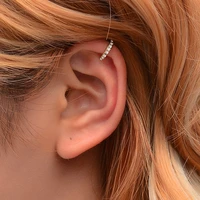 high quality diamond studded ear clips without ear piercings new ear buckle earrings simple sweet u shaped earrings for women