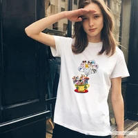 disney funny mickey and friends printed white t shirt oversized summer street casual womens tops tumblr y2k fashion clothes