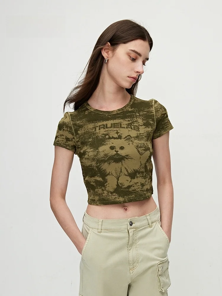 Модная облегающая футболка с короткими рукавами и плечами женская модная