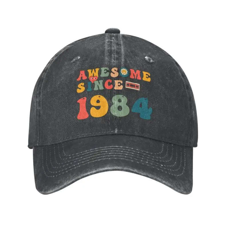 

Fashion Unisex Cotton Awesome Since 1984 Baseball Cap Adult Adjustable Dad Hat Women Men Sports