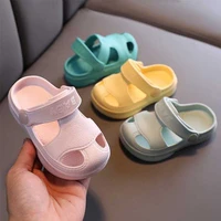 2022 summer new baby hole shoes children non slip soft floor 1 5 years old boys girl beach sandals