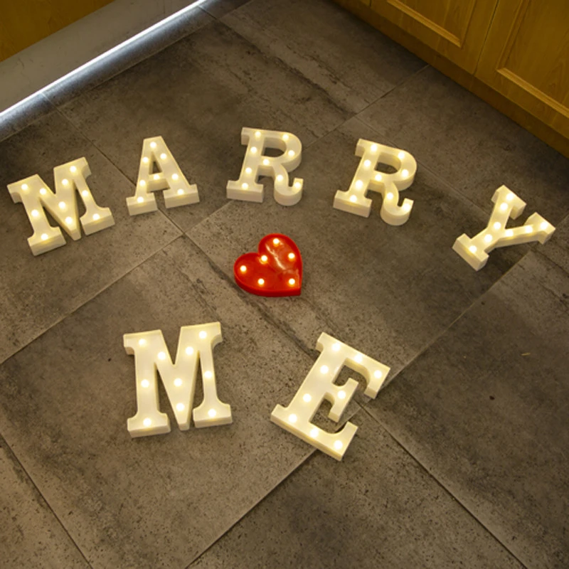 

16cm Letter LED Night Light Birthday Party Decorations Baby Shower Bride To Be Bachelorette Party Valentines Day Wedding Decor